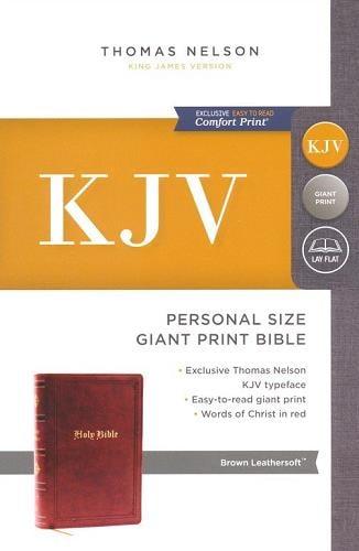 KJV, Personal Size Giant Print Bible (7533BRN - Brown Leathersoft)