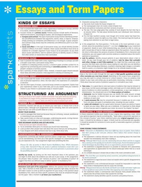 Essays and Term Papers (SparkCharts)