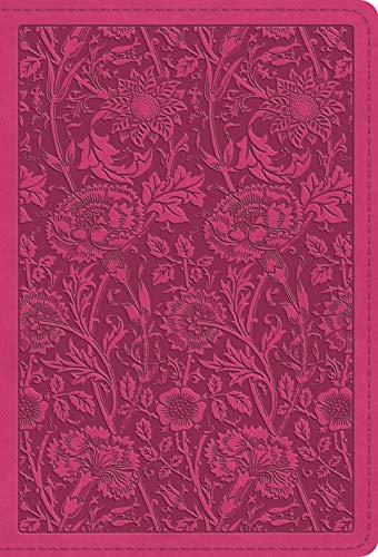 ESV Large Print Compact Bible (TruTone Berry, Floral Design)