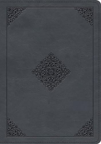 ESV, Large Print Wide Margin Bible (TruTone, Slate Blue, Ornament Design)