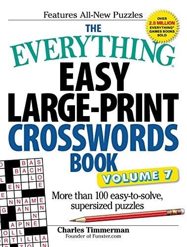 Easy Large-Print Crosswords Book Volume 7 (The Everything)
