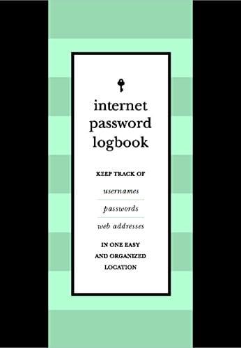 Internet Password Logbook