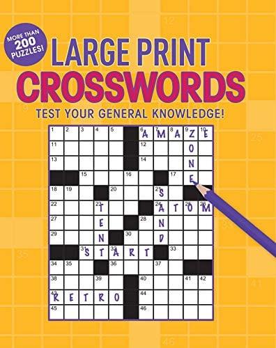 Large Print Crosswords (Large Print Puzzle Books)