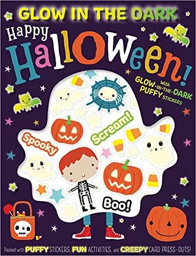 Happy Halloween Glow in the Dark Puffy Stickers
