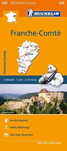 Franche-Comte Road and Tourist Map (520 Regional France)