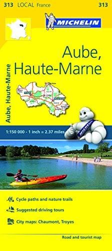 Aube, Haute-Marne Road and Tourist Map (313 Local France)
