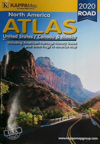 Atlas de l'Amérique du Nord : États-Unis/Canada et Mexique - Inclut le guide historique American Heritage ainsi que les drapeaux des États dans la carte des Amériques (édition routière 2020)
