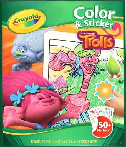 Dreamworks Trolls Color & Sticker Book (Crayola)