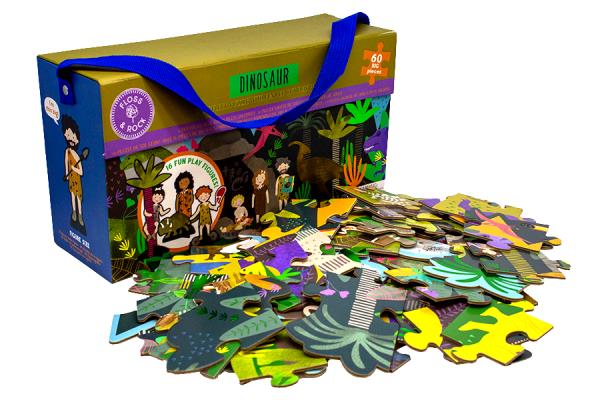Dinosaur 60 Piece Giant Floor Puzzle With Pop Out Play Figures