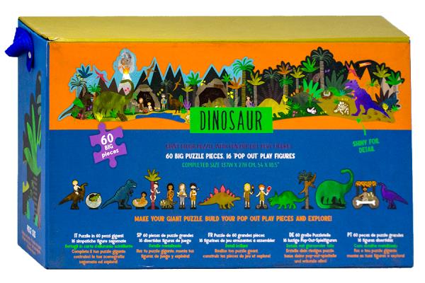 Dinosaur 60 Piece Giant Floor Puzzle With Pop Out Play Figures