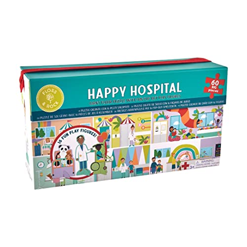 Happy Hospital Giant Floor Puzzle With Fun Pop-Put Play Figures