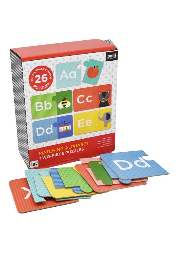Matching Alphabet: Two-Piece Puzzles