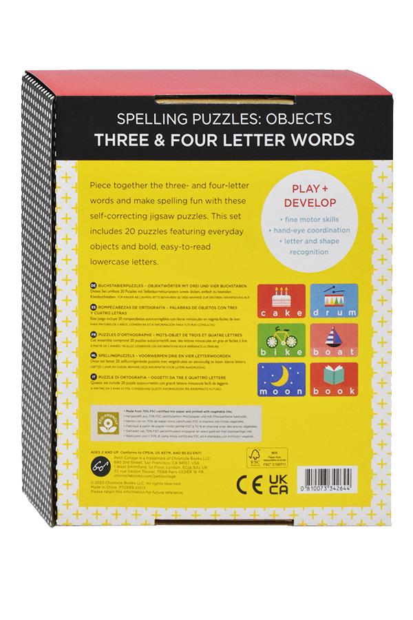 Spelling Puzzles: Objects: Three & Four Letter Words