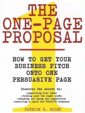 La proposition d'une page : Comment faire tenir votre argumentaire commercial sur une seule page persuasive