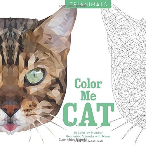 Color Me Cat: 60 Color-by-Number Geometric Artworks with Meow (Trianimals)