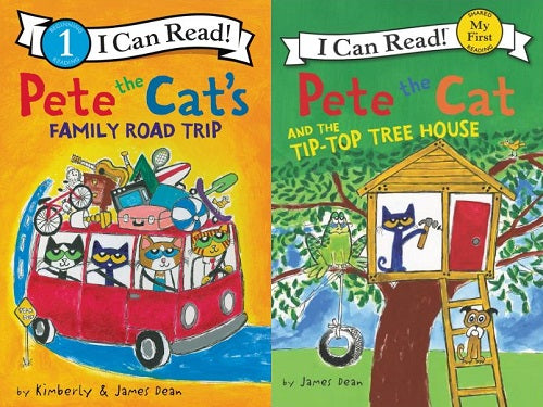 Pete the Cat (Family Road Trip/The Tip-Top Tree House, My First & Level 1 Readers)