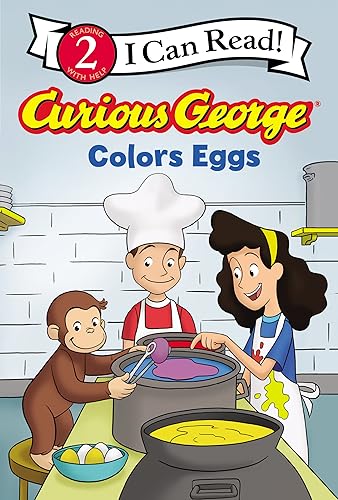 Curious George Colors Eggs (Curious George, I Can Read, Level 2)