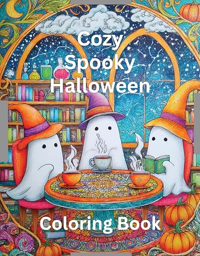 Cozy Spooky Halloween Coloring Book