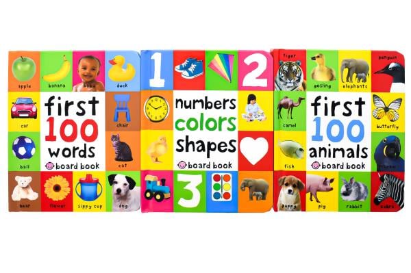 First 100 Boxed Set (First 100 Words/Number, Colors, Shapes/First 100 Animals)