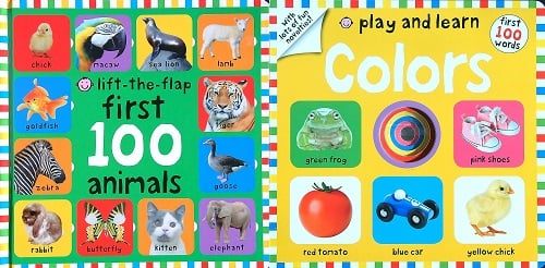 First 100 Animals Lift-The-Flap/Colors Play and Learn (2-In-1 Value Pack)