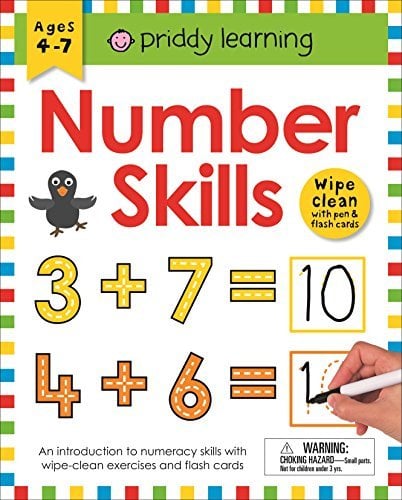 Number Skills Wipe Clean Workbook with Pen & Flash Cards (Priddy Learning)