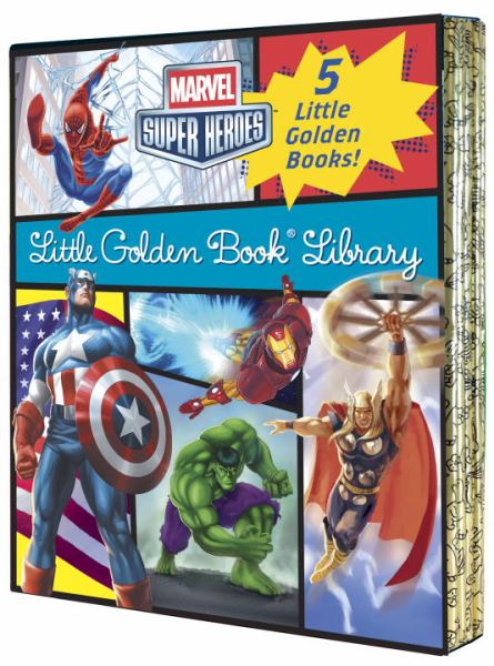 Little Golden Book Library 5 Book Set (Marvel Super Heroes)