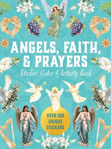 Angels, Faith & Prayers Sticker, Color & Activity Book