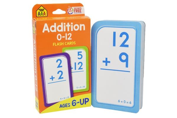 Addition 0-12 Flash Cards