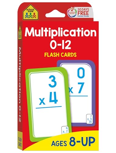 Multiplication 0-12 Flash Cards
