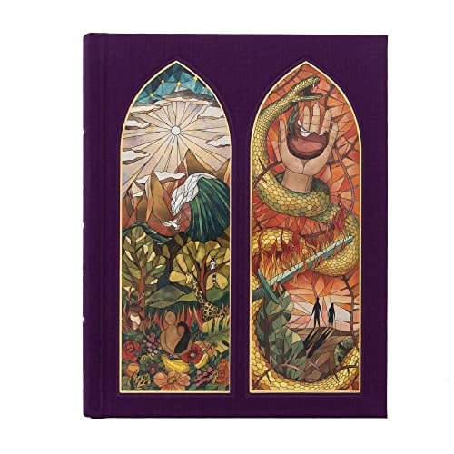 CSB Notetaking Bible, Stained Glass Edition (Amethyst Cloth Over Board)