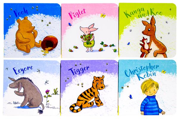 Bibliothèque de poche Winnie l'Ourson (Jean-Christophe/Tigre/Bourriquet/Grand Gourou et Petit Gourou/Porcinet/Winnie)