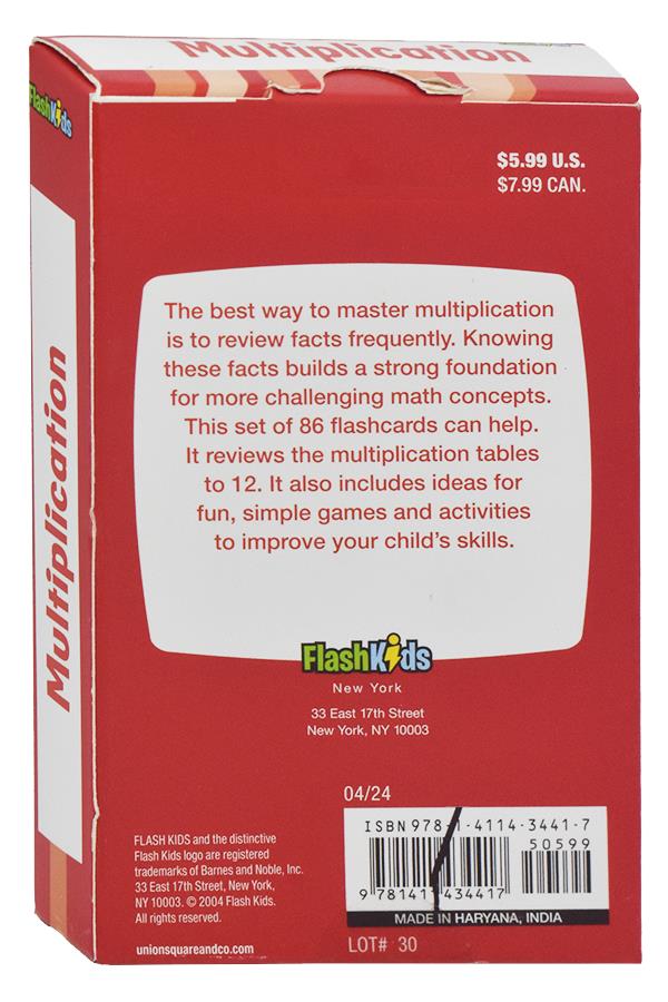 Multiplication (Flash Cards)