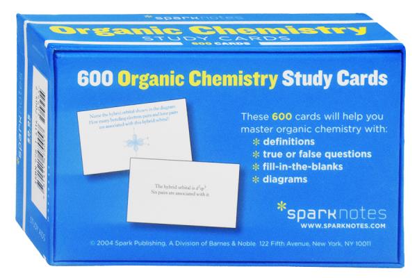 Organic Chemistry SparkNotes Study Cards