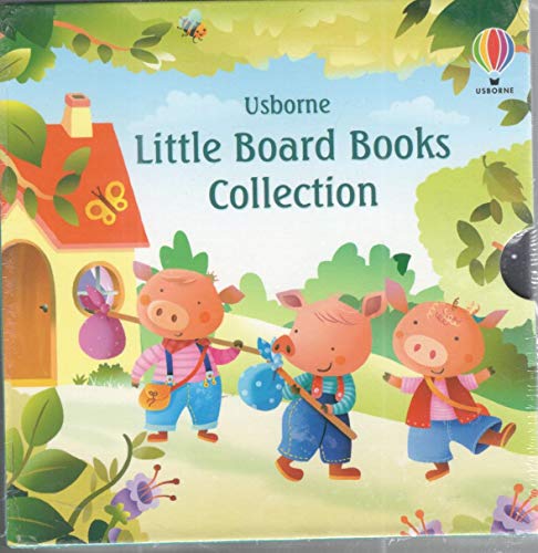 Little Board Books Collection (The Gingerbread Man/The Three Little Pigs/On the Moon/Old MacDonald Had a Farm/Rain, Rain, Go Away)
