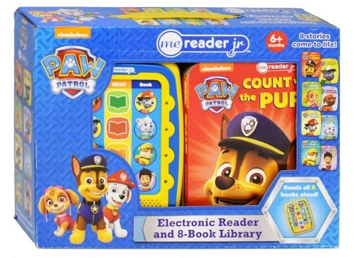 Paw Patrol Electronic Reader and 8-Book Library (Me Reader Jr.)