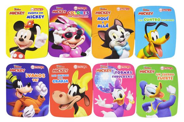Disney Junior Mickey Lector Electronico Y Biblioteca de 8 Libros