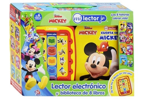 Disney Junior Mickey Lector Electronico Y Biblioteca de 8 Libros