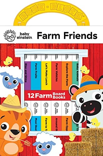 Farm Friends Book Block (Baby Einstein, 12 Board Books With Carry Handle)