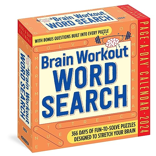 Brain Workout Word Search Page-A-Day Calendar 2024: 366 Days of Fun-To-Solve Puzzles Designed to Stretch Your Brain