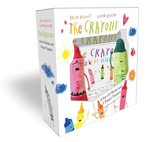 The Crayons (A Set of 2 Books and 2 Finger Puppets)