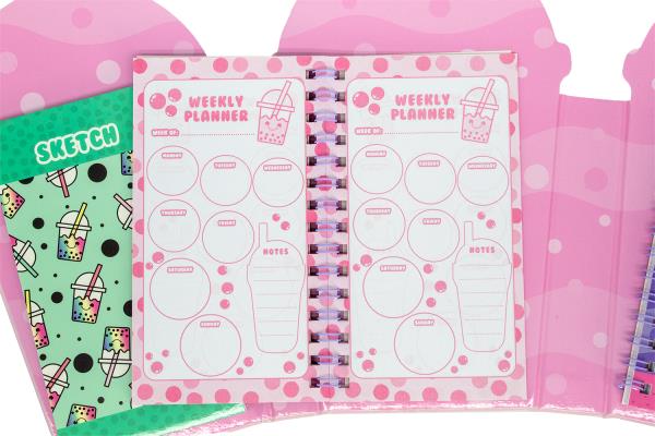 Boba Tea Trifold Diary Im