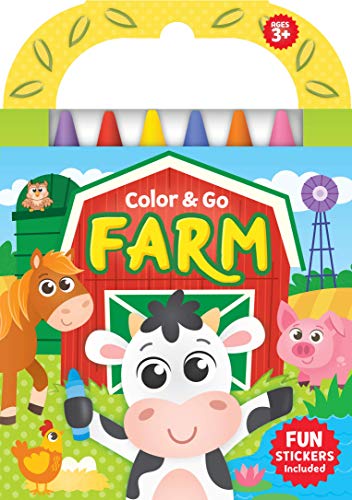 Farm Coloring Book with Crayons (Color & Go)
