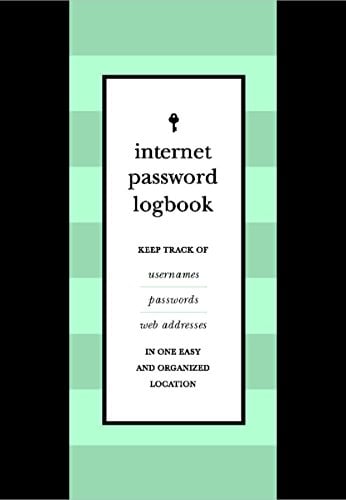 Internet Password Logbook