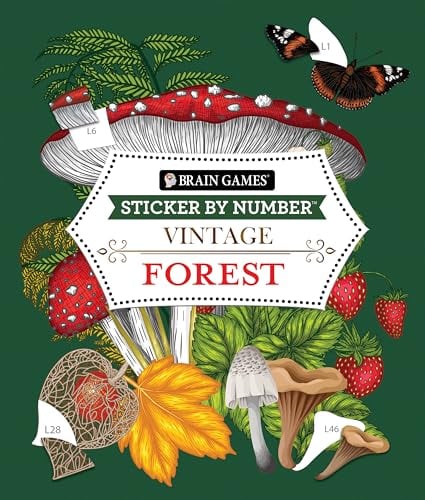Vintage Forest Sticker by Number (Brain Games)