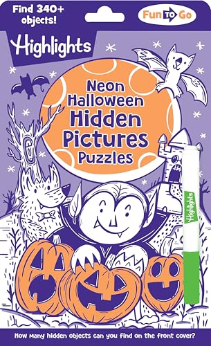 Neon Halloween Hidden Pictures Puzzles (Fun to Go)