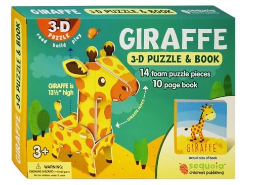 Giraffe 3-D Puzzle & Book