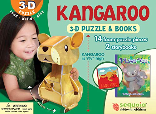 Kangaroo 3-D Puzzle & 2 Book Set