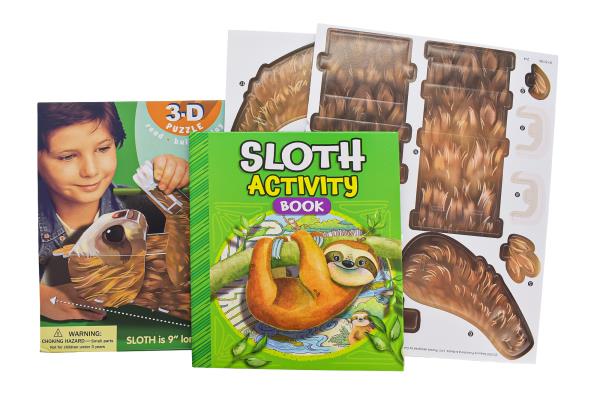 Sloth 3-D Puzzle & Book S