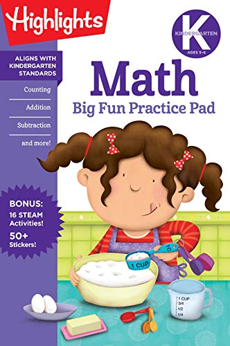 Math Big Fun Practice Pad (Grade K, Ages 5-6)