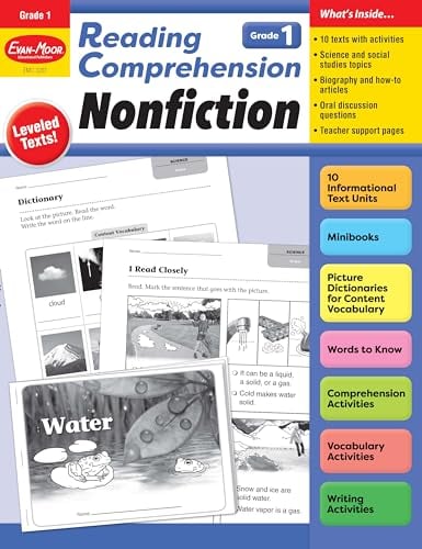 Reading Comprehension Nonfiction Workbook (Grade 1)